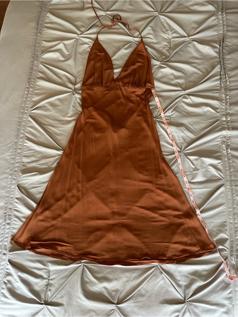 Yigal Azrouel Rust Halter Slip Dress - Vintage 2000s - NWOT